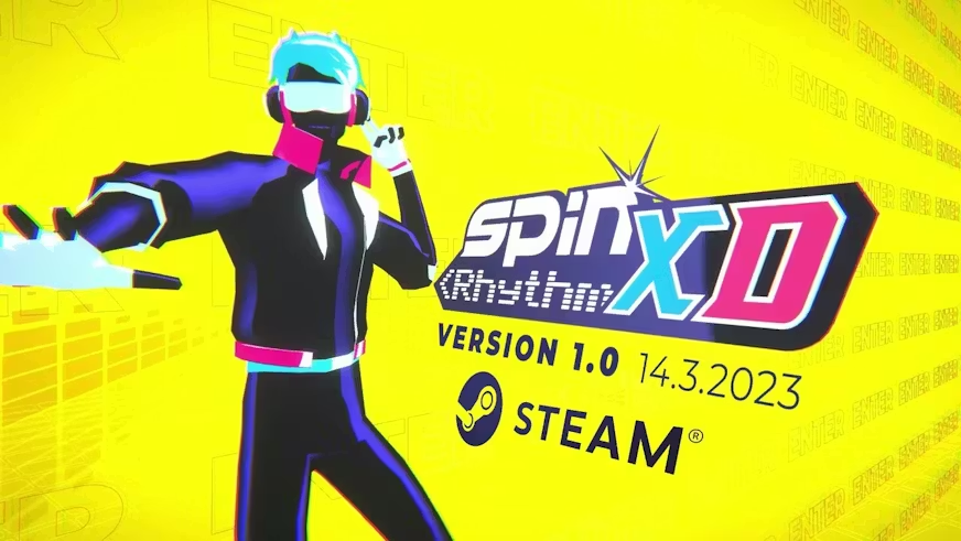 Spin Rhythm XD v1.0 主視覺 — Steam 上架